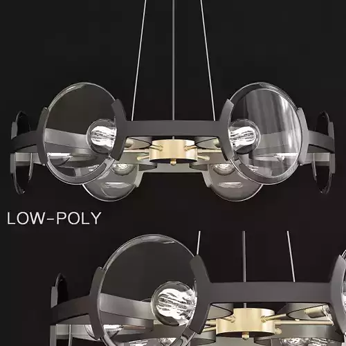 Amari Light Black with Aged Brass Accents low poly 3d model