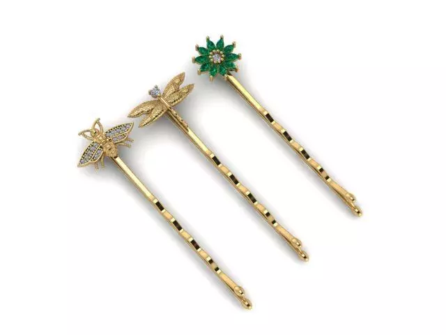 gold hairpin 3D print model