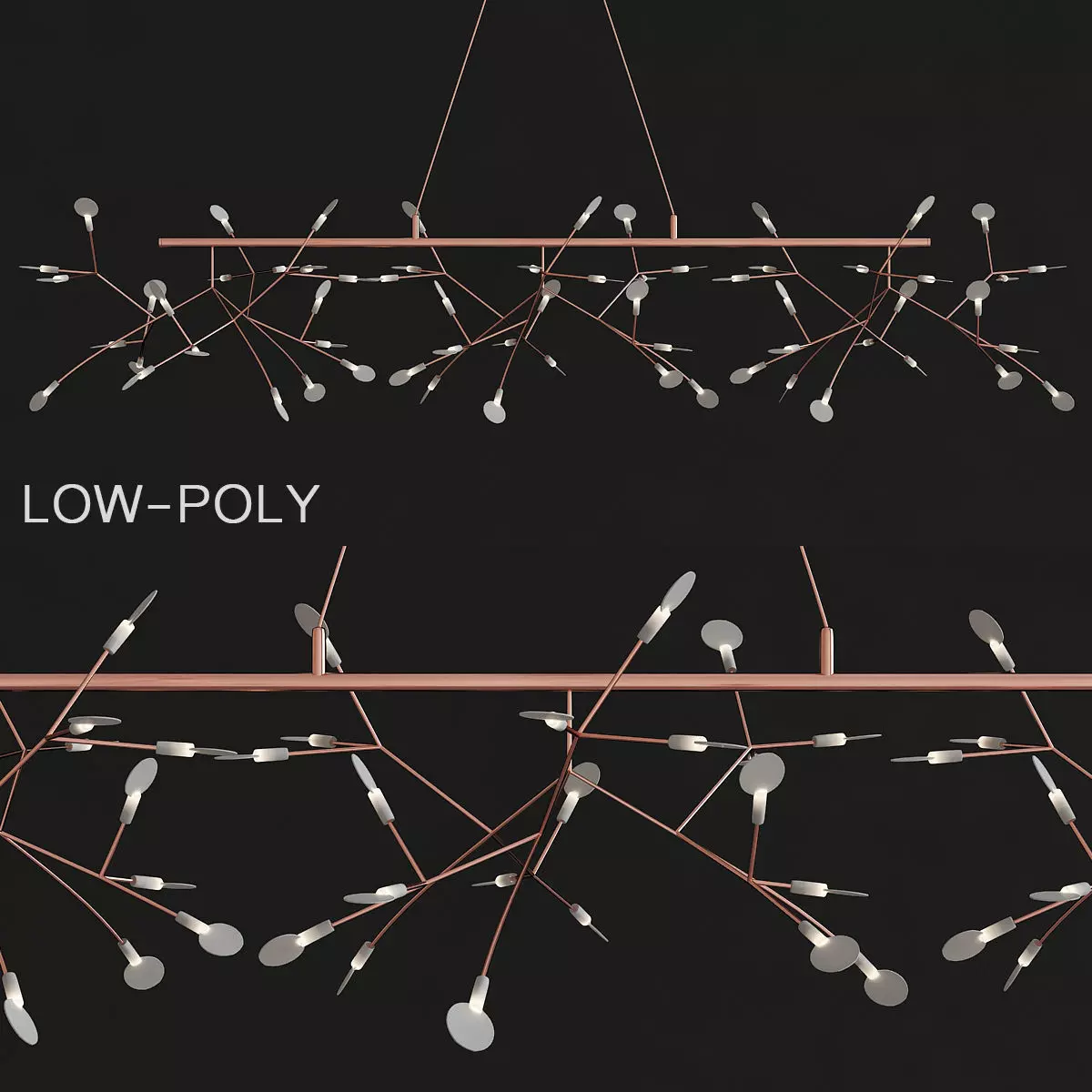 Firefly Crossbars Sputnik Pendant Light  low poly 3d model Low-poly 3D model_0