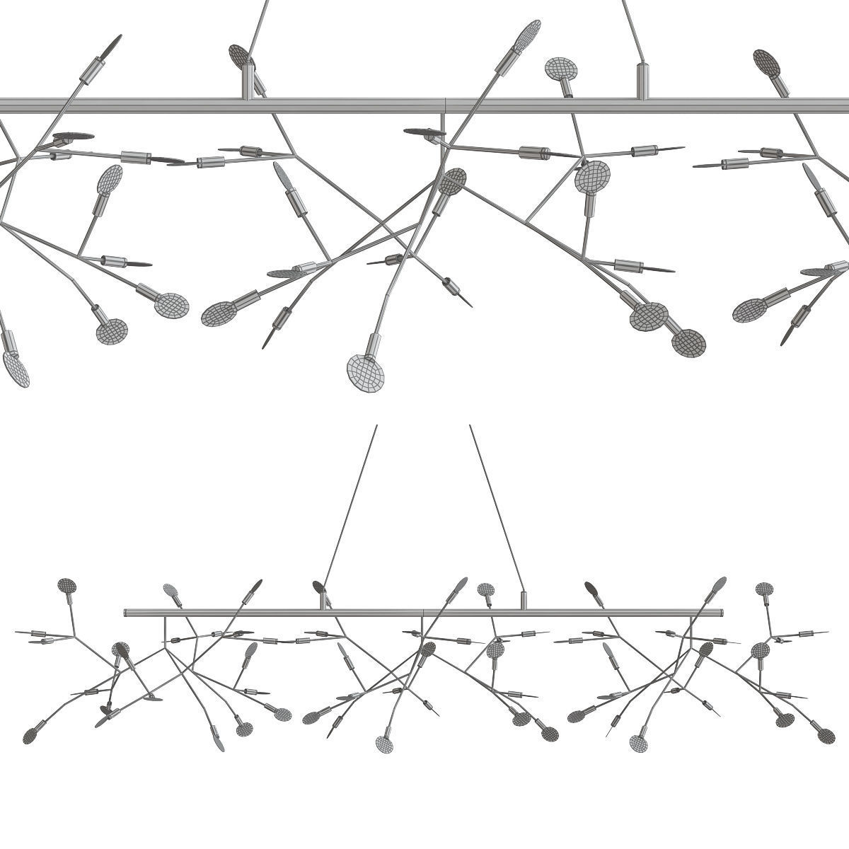 Firefly Crossbars Sputnik Pendant Light  low poly 3d model Low-poly 3D model_1