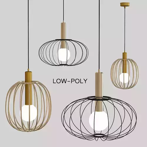 Borzalino LIRA  Pendant lamp low poly 3d model