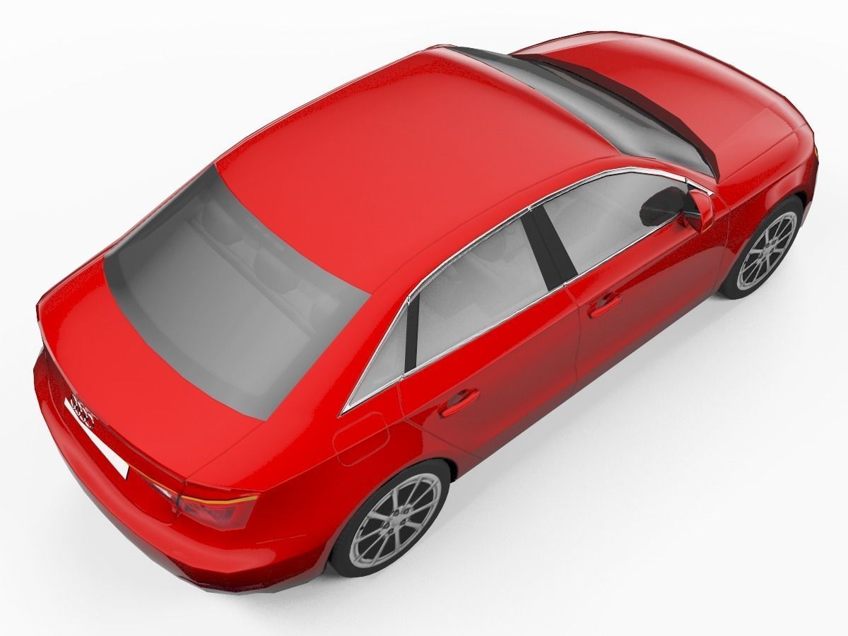 Audi A3 Saloon 3D model Low-poly 3D model_11