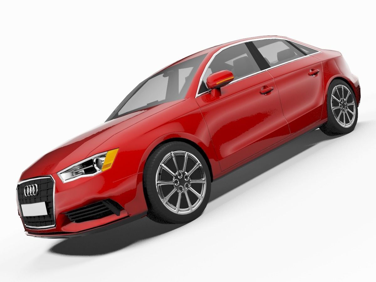 Audi A3 Saloon 3D model Low-poly 3D model_5