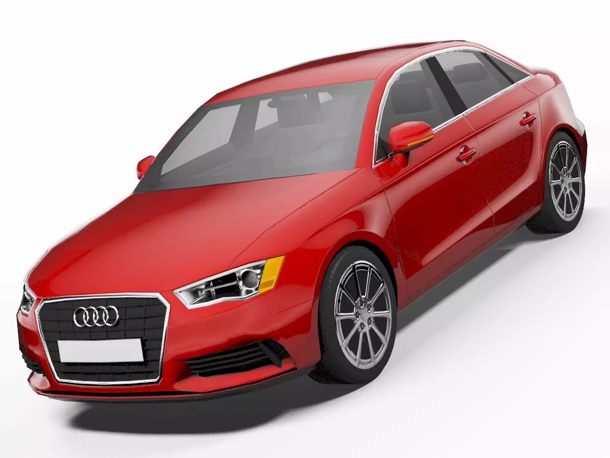 Audi A3 Saloon 3D model Low-poly 3D model_0