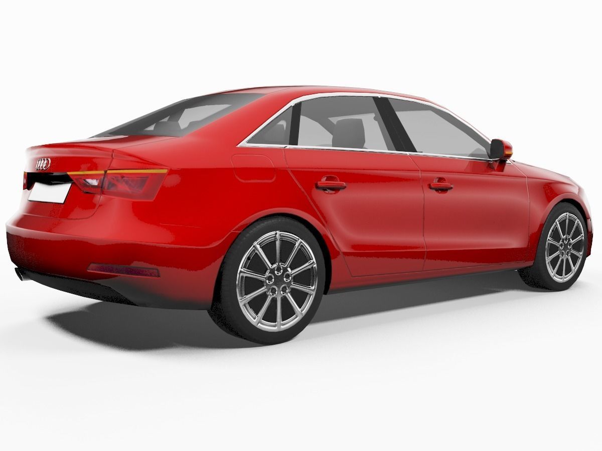 Audi A3 Saloon 3D model Low-poly 3D model_7