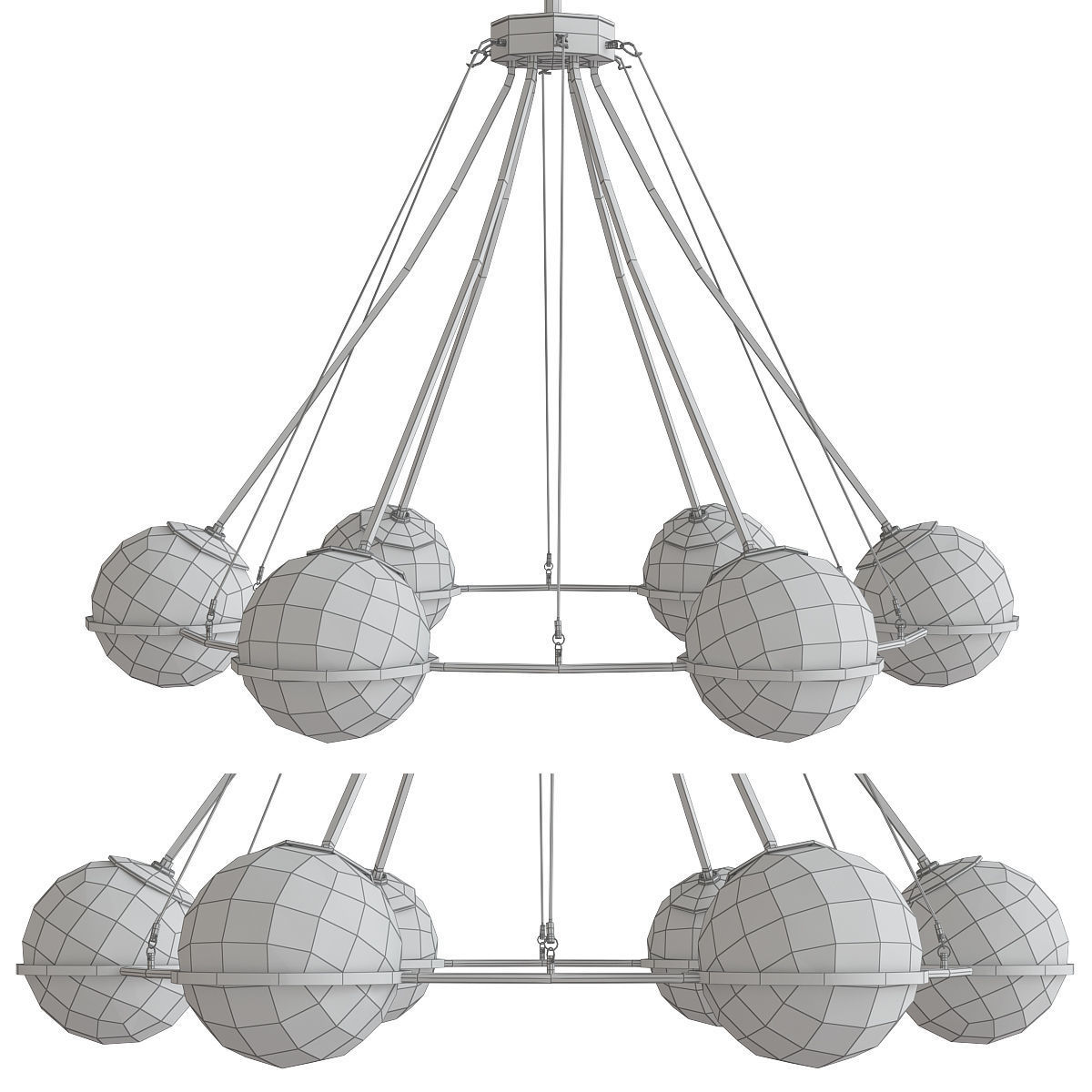 Hathoway Chandelier low poly 3d model Low-poly 3D model_1
