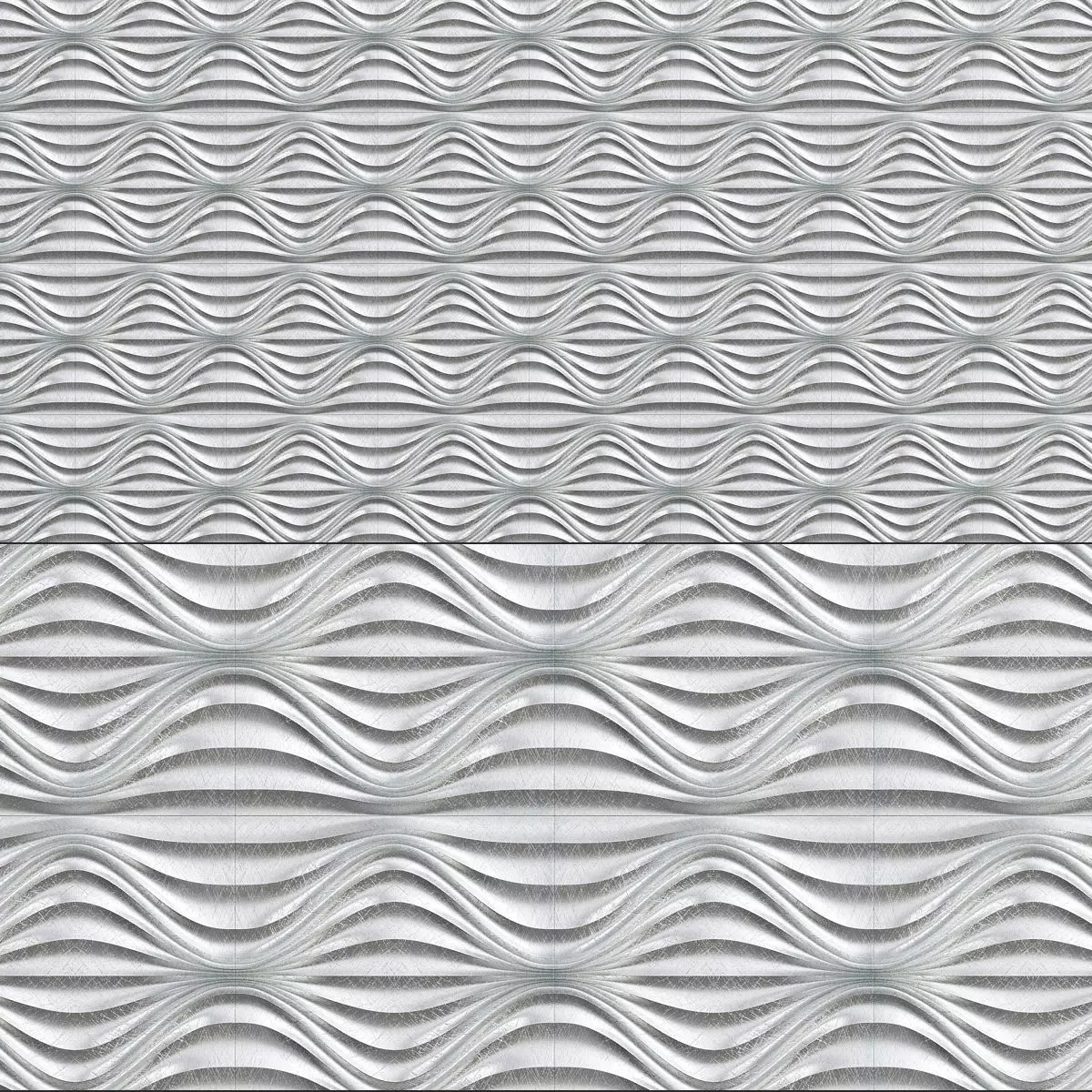 Gypsum 3D panel - Circular wave low poly 3d model Low-poly 3D model_0