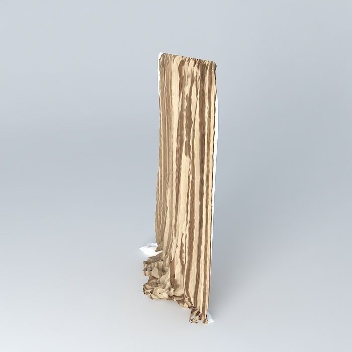 Curtain drag 3D model_1