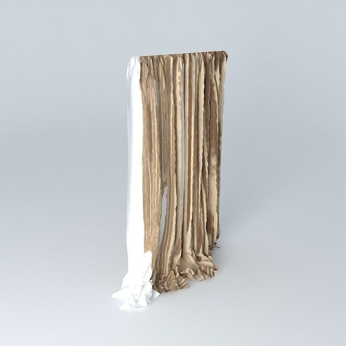 Curtain drag 3D model_2