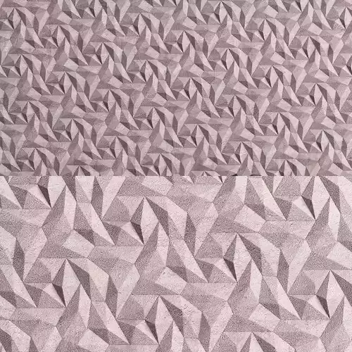 polygonal modular wall panel surface low poly 3d model