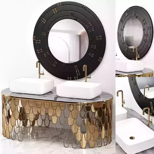 Meet The Most Exquisite Mirrors  Bathrooms low poly 3d model