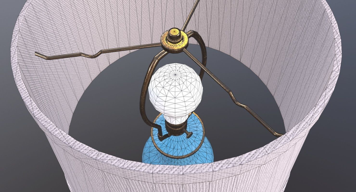 Table Lamp Game Ready Low-poly 3D model_11