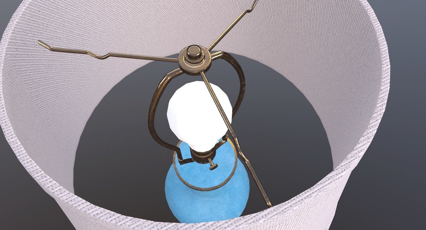 Table Lamp Game Ready Low-poly 3D model_5