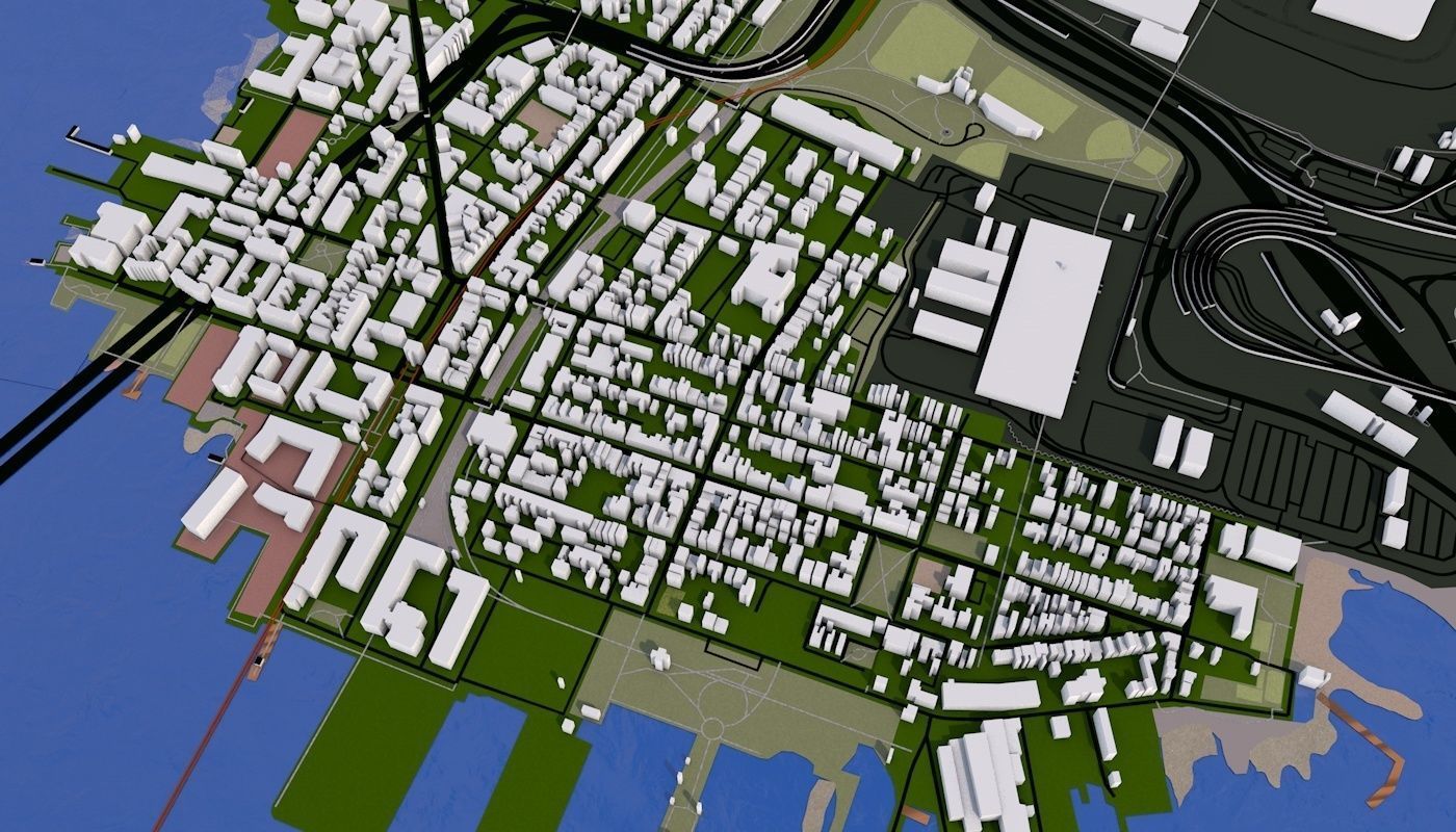 Boston City Low-poly 3D model_52