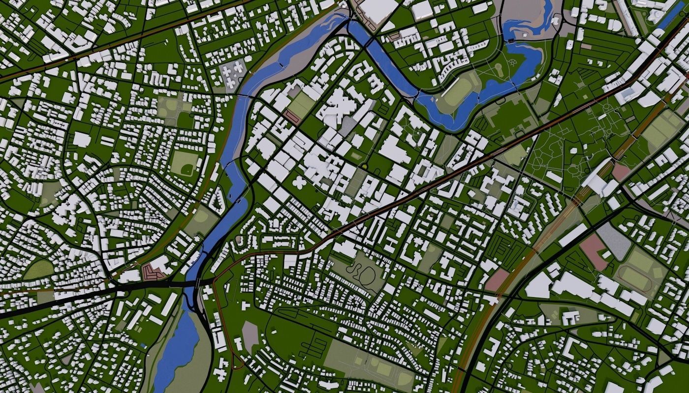 Boston City Low-poly 3D model_38