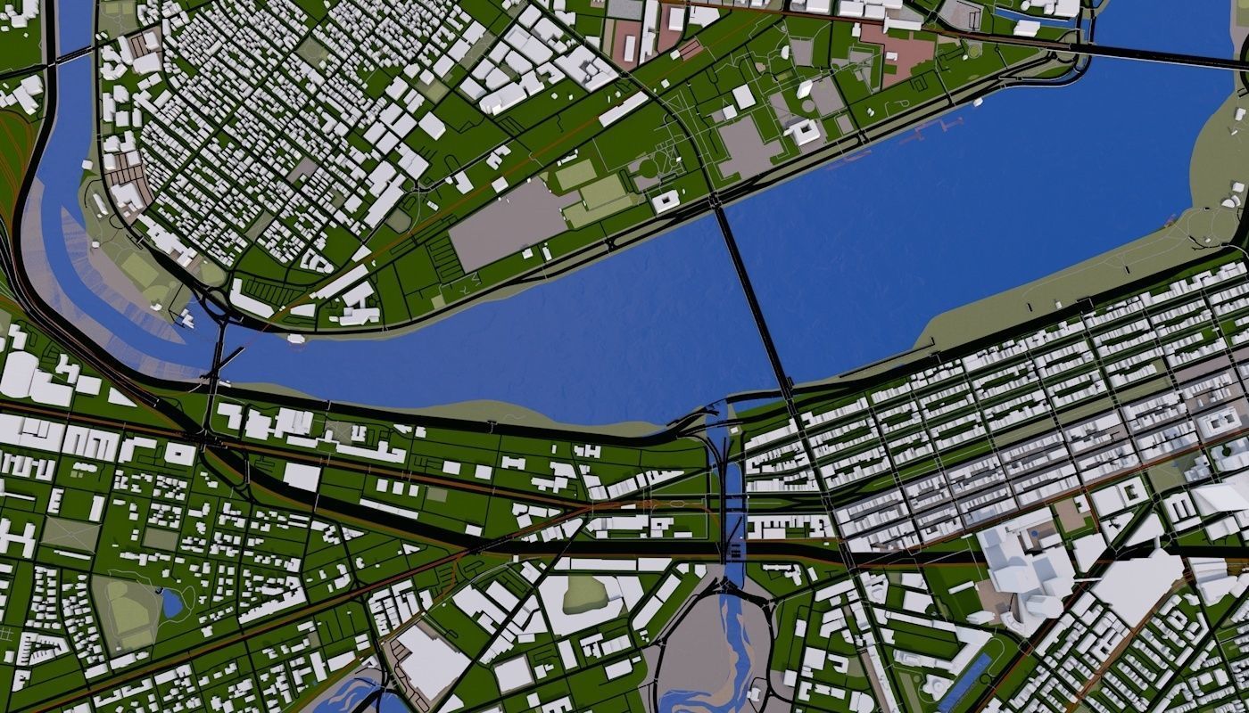 Boston City Low-poly 3D model_15