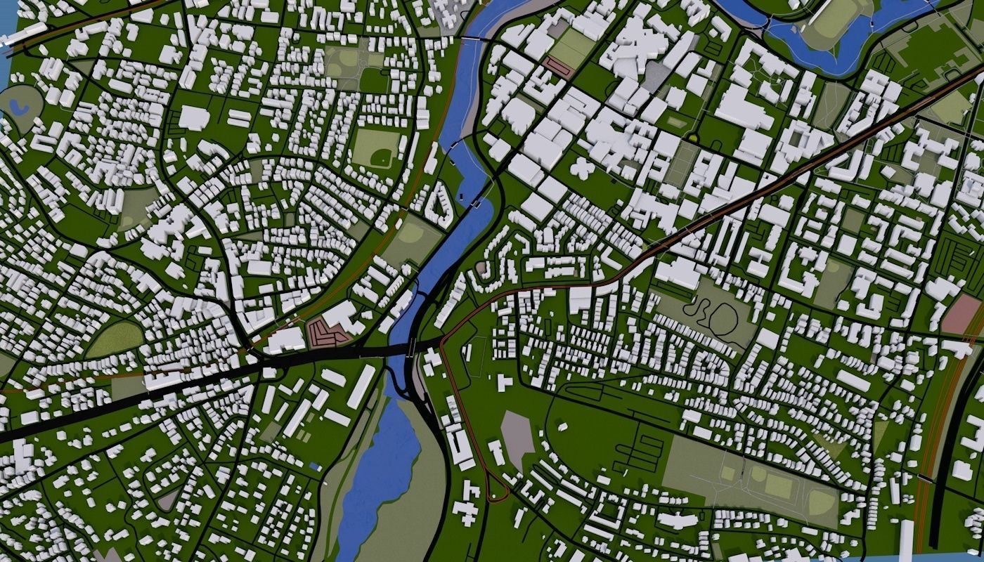 Boston City Low-poly 3D model_25