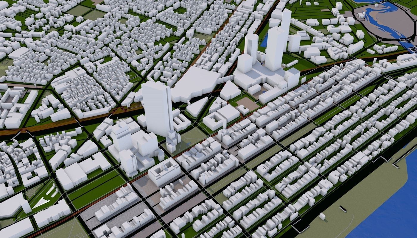 Boston City Low-poly 3D model_40