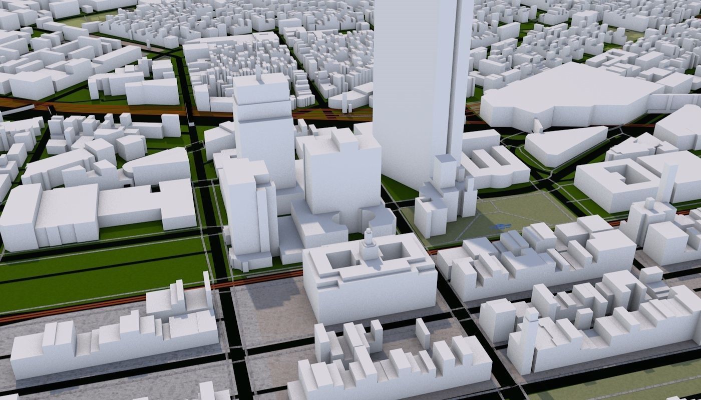 Boston City Low-poly 3D model_43