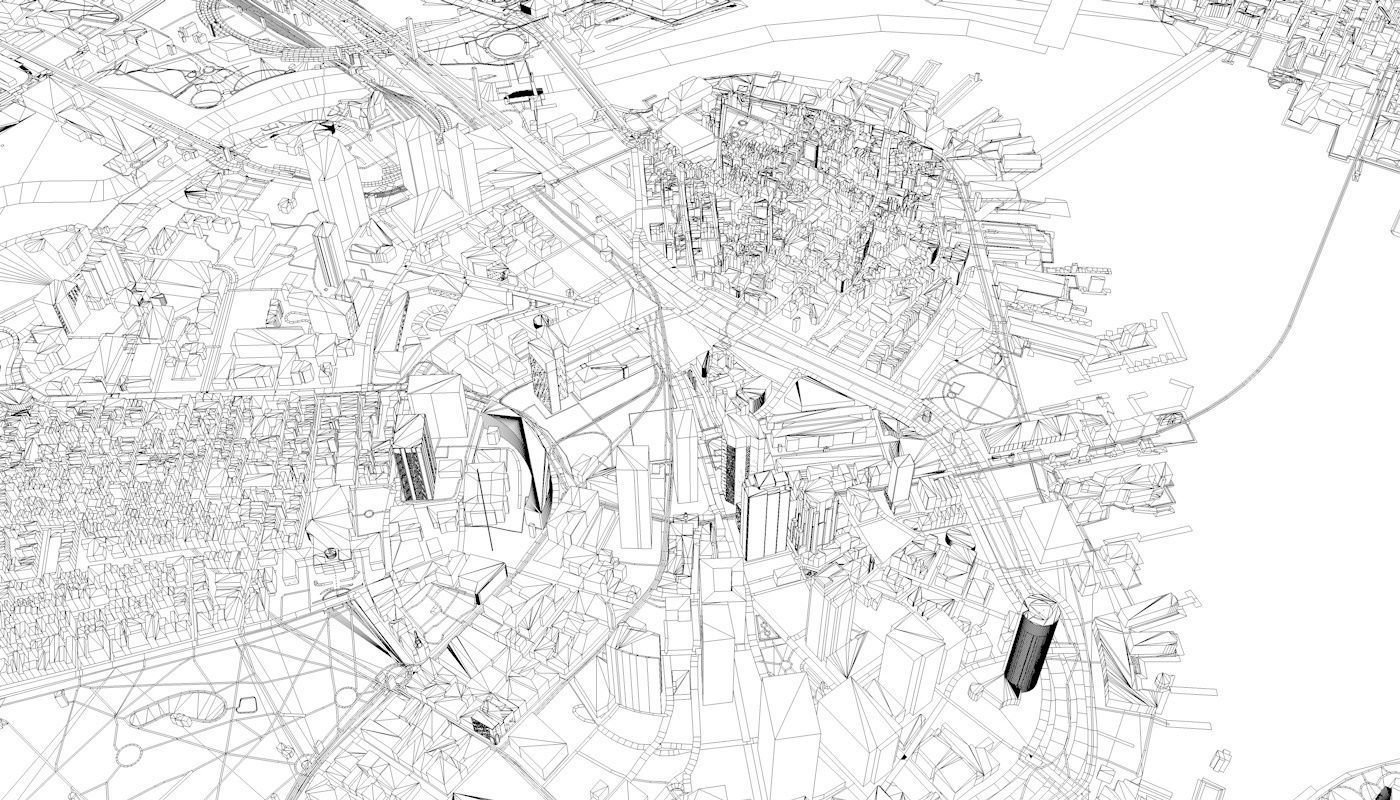 Boston City Low-poly 3D model_21