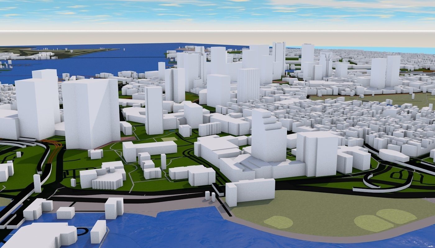 Boston City Low-poly 3D model_46