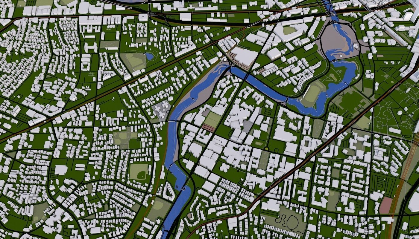 Boston City Low-poly 3D model_27