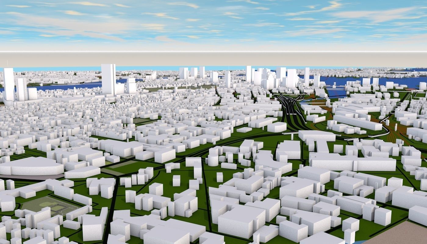 Boston City Low-poly 3D model_11