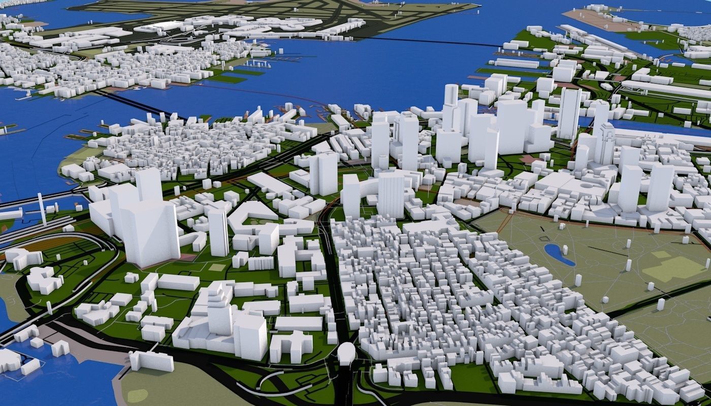 Boston City Low-poly 3D model_48