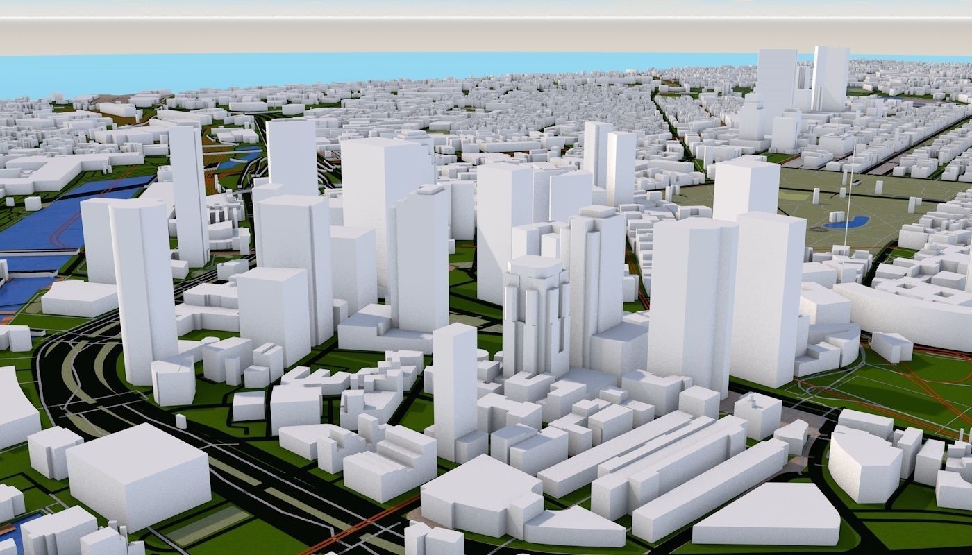 Boston City Low-poly 3D model_36