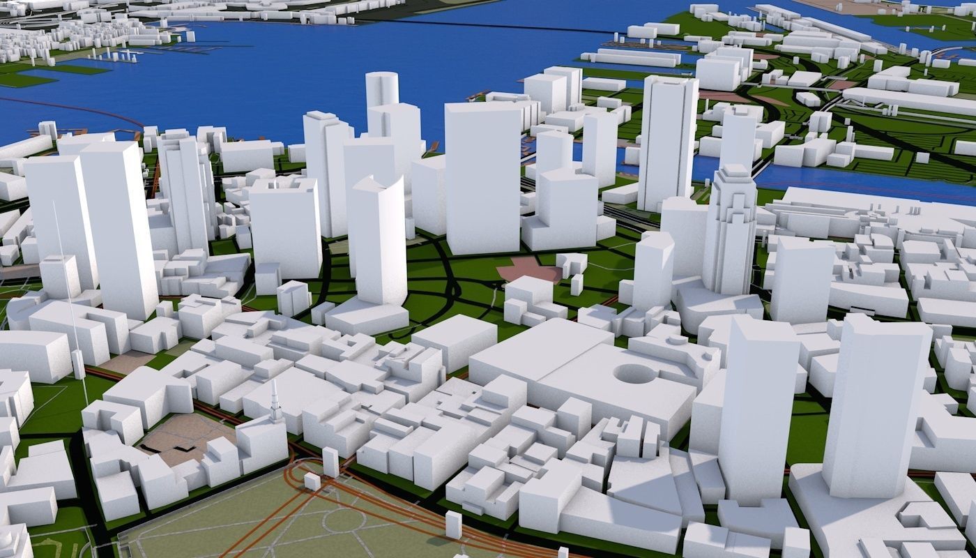 Boston City Low-poly 3D model_23