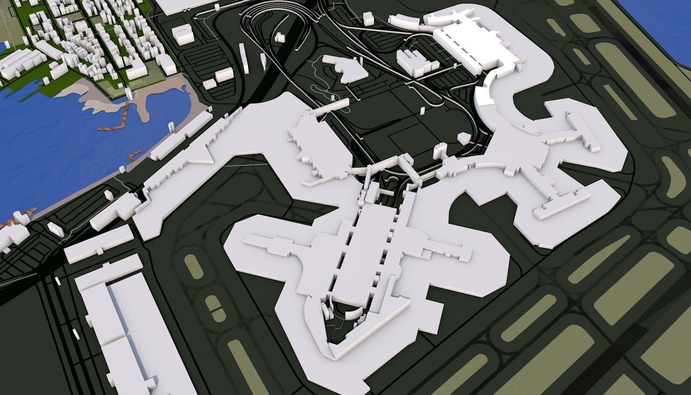 Boston City Low-poly 3D model_14