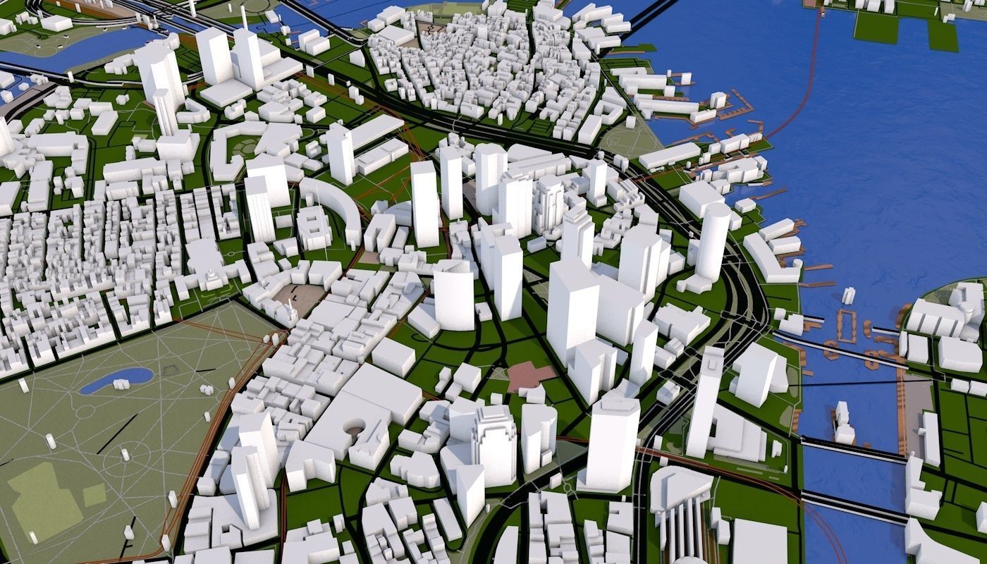 Boston City Low-poly 3D model_55