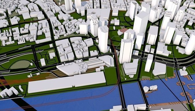 Boston City Low-poly 3D model