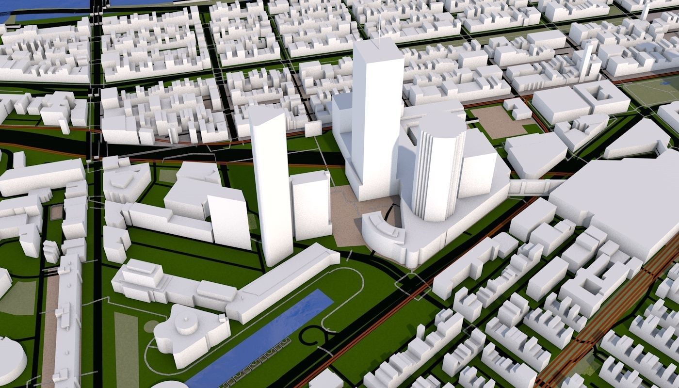 Boston City Low-poly 3D model_7