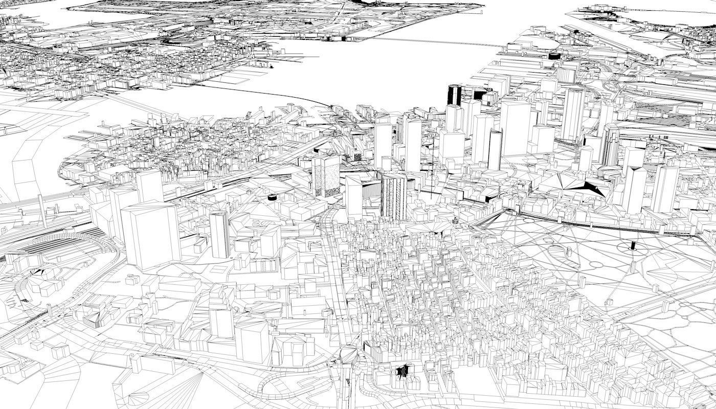 Boston City Low-poly 3D model_22