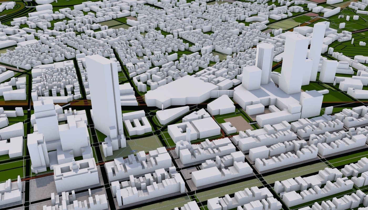 Boston City Low-poly 3D model_24