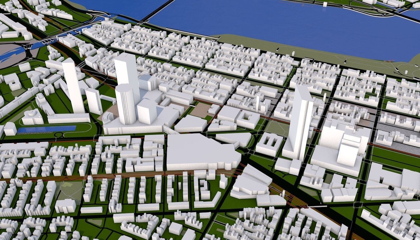 Boston City Low-poly 3D model_26