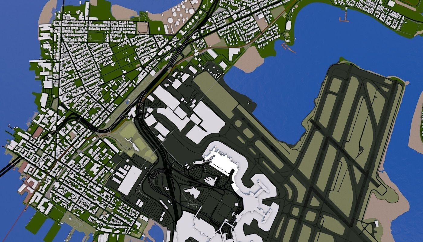 Boston City Low-poly 3D model_31