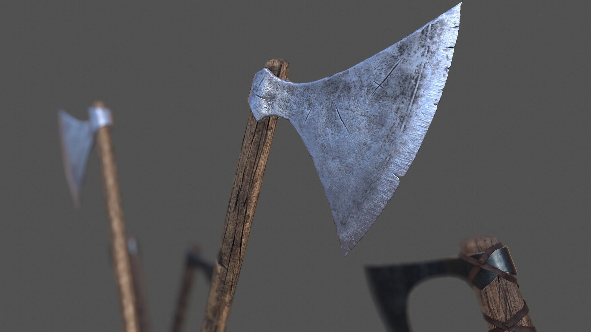 Viking Axe Kit Low-poly 3D model_11