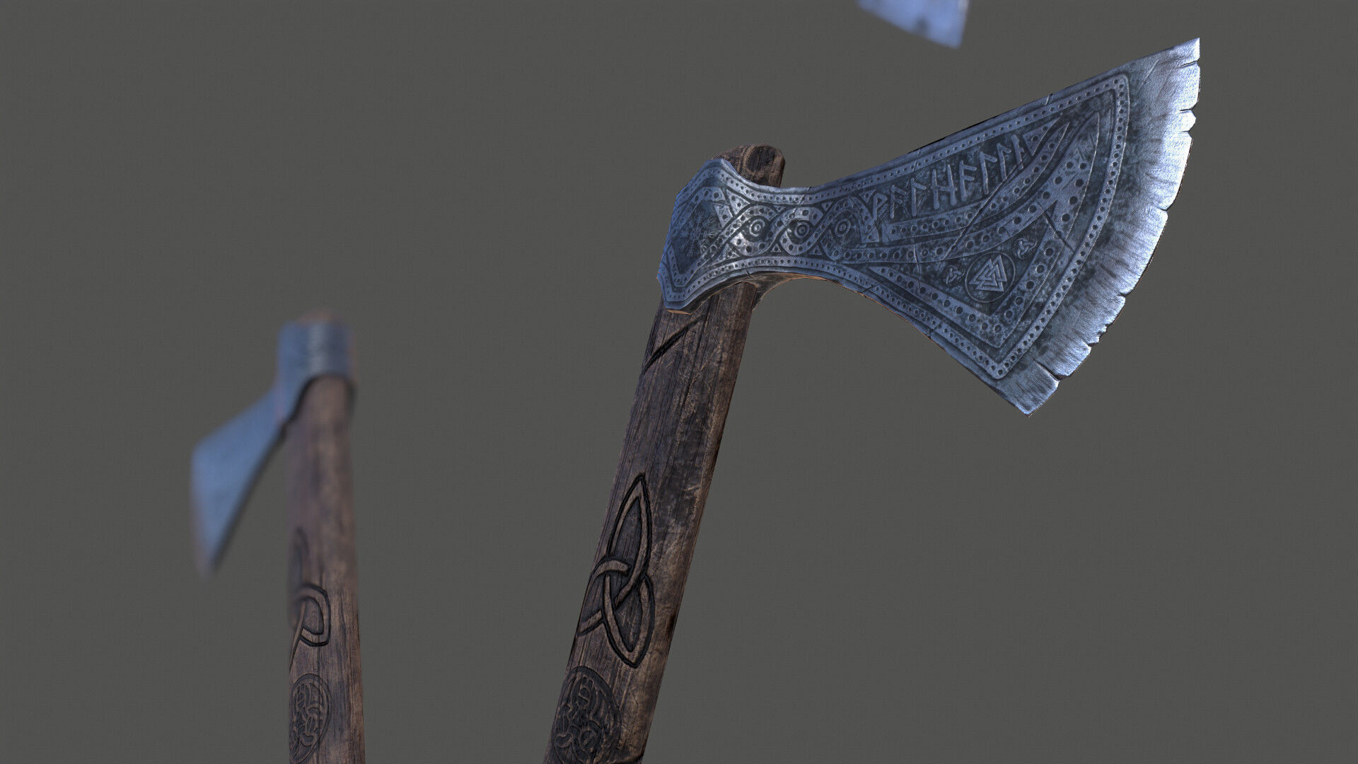 Viking Axe Kit Low-poly 3D model_6