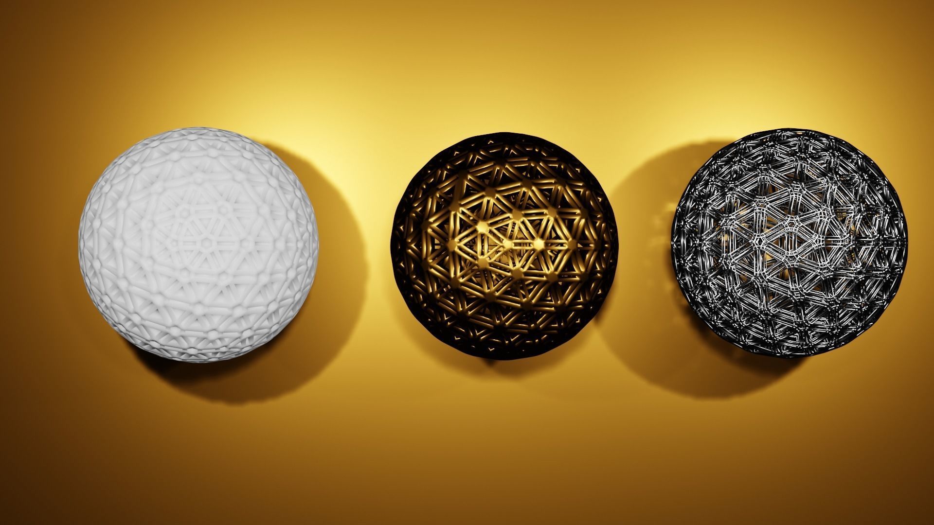 Spheres three 3D model_1