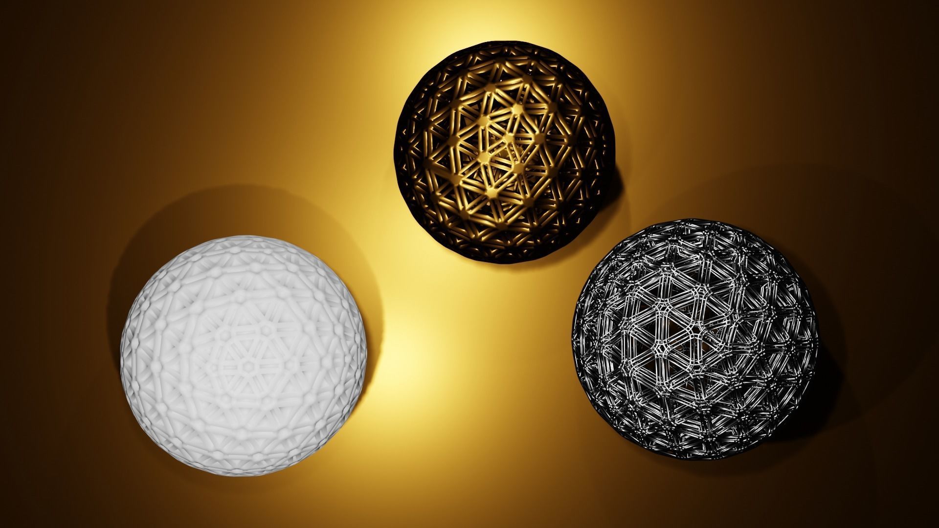 Spheres three 3D model_4