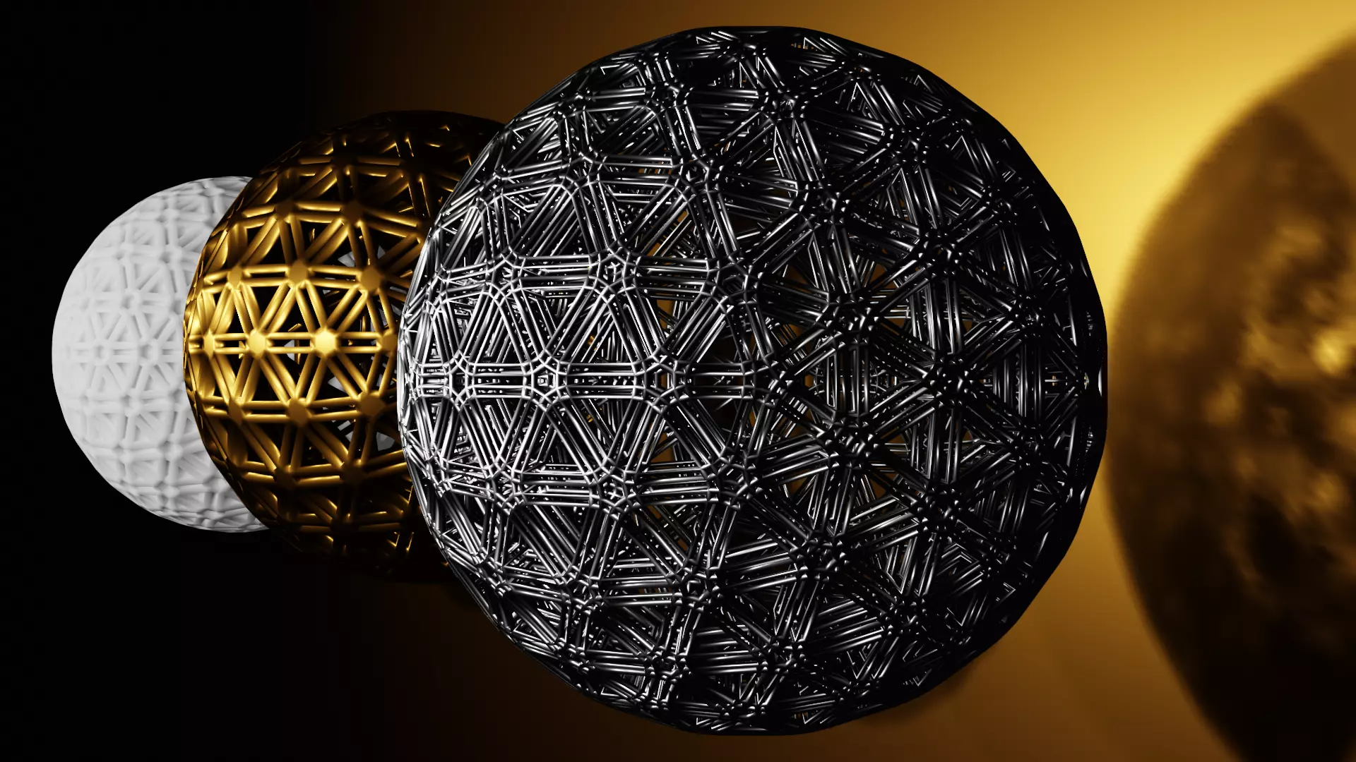 Spheres three 3D model_0