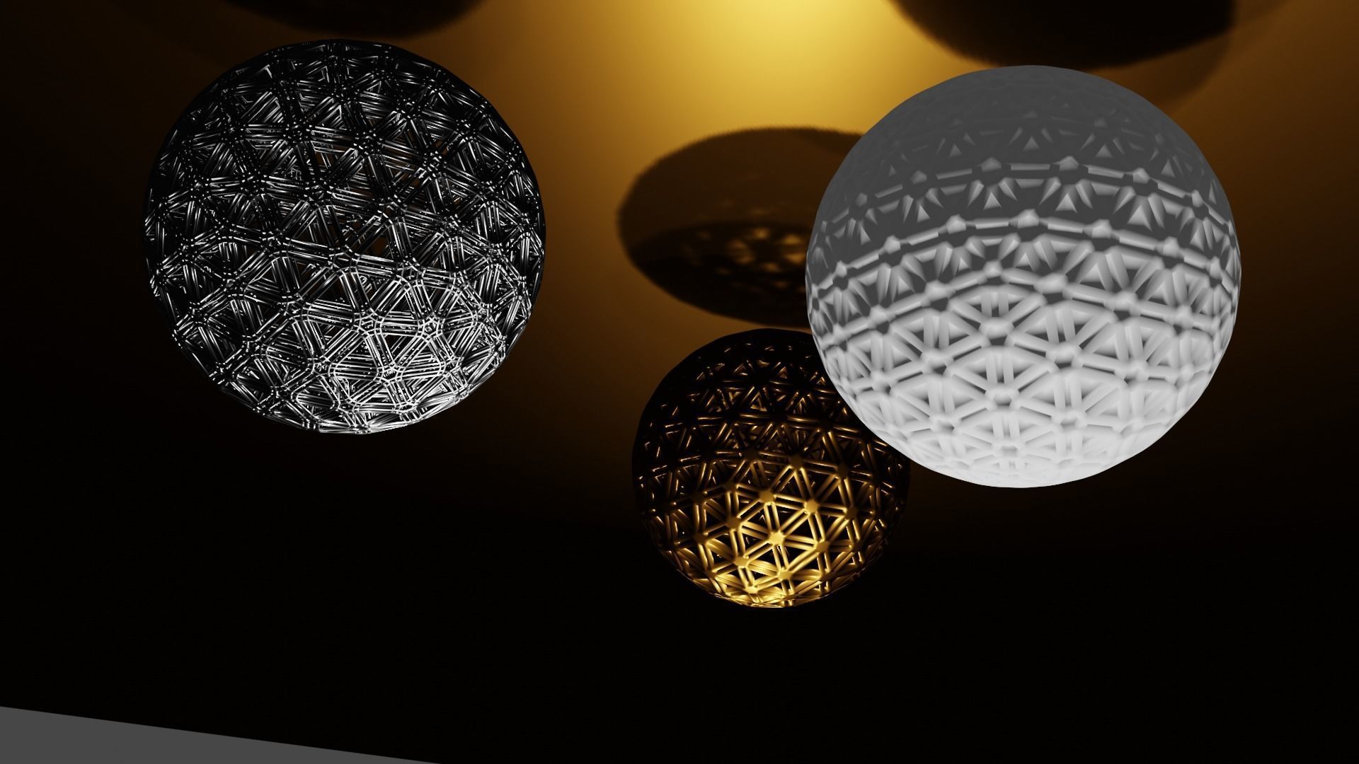 Spheres three 3D model_3