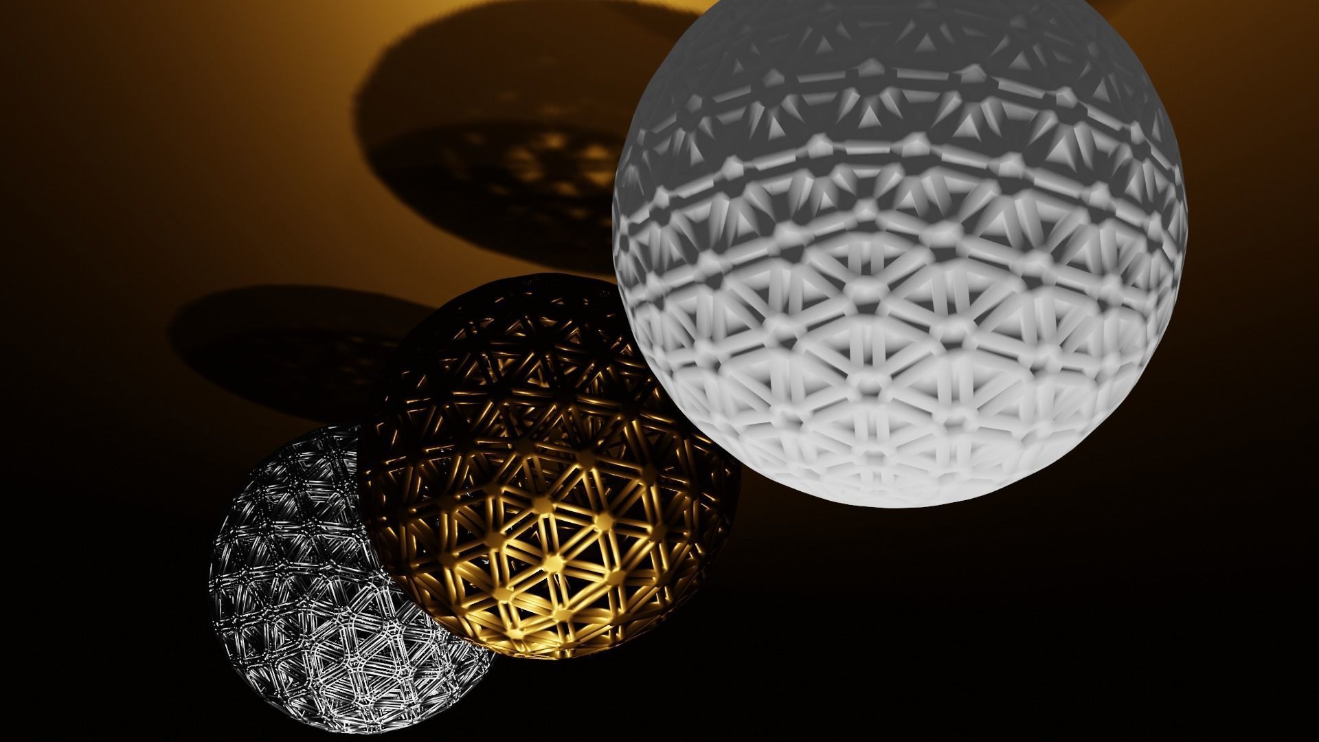 Spheres three 3D model_2