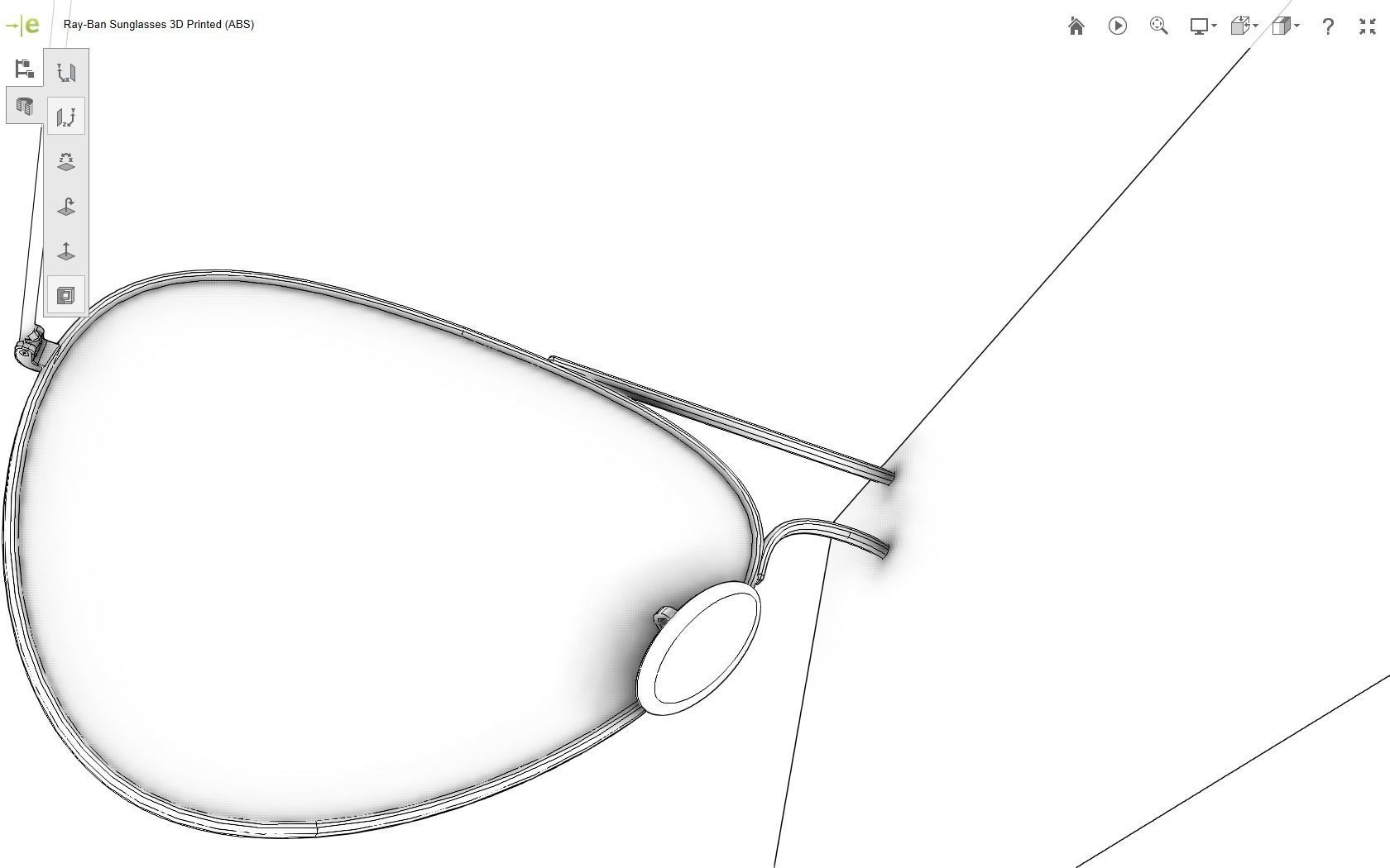 Ray-Ban Sunglasses 3D print model_29