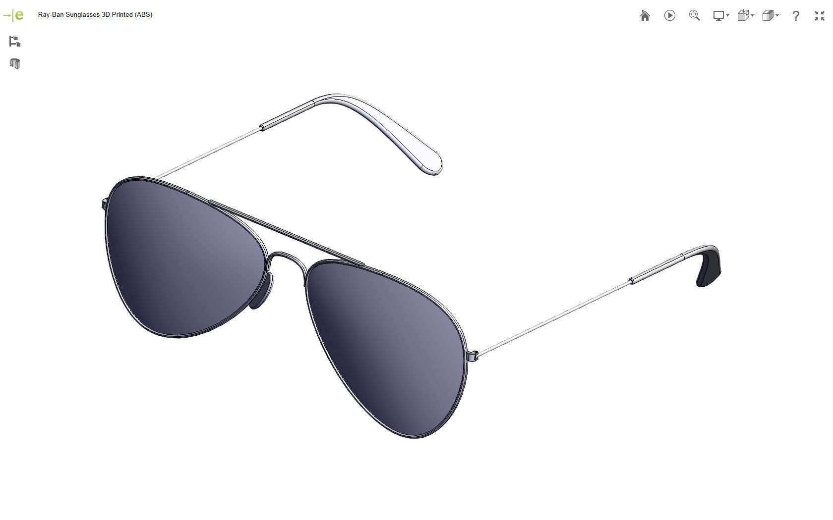 Ray-Ban Sunglasses 3D print model_4