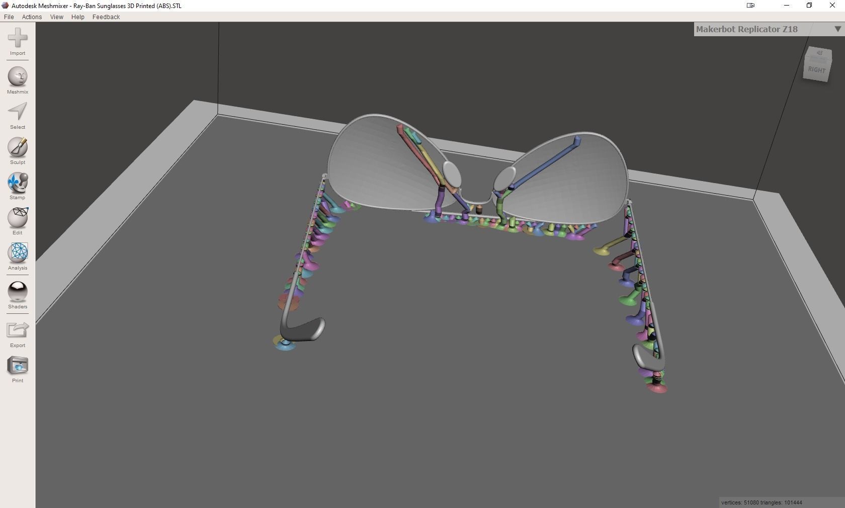 Ray-Ban Sunglasses 3D print model_37