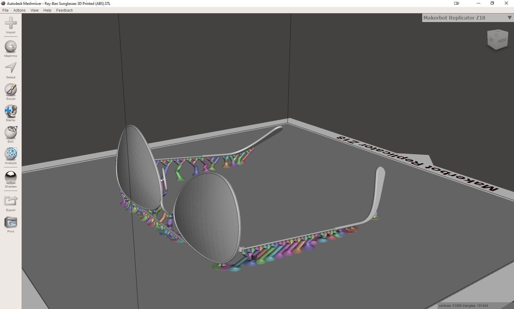 Ray-Ban Sunglasses 3D print model_36