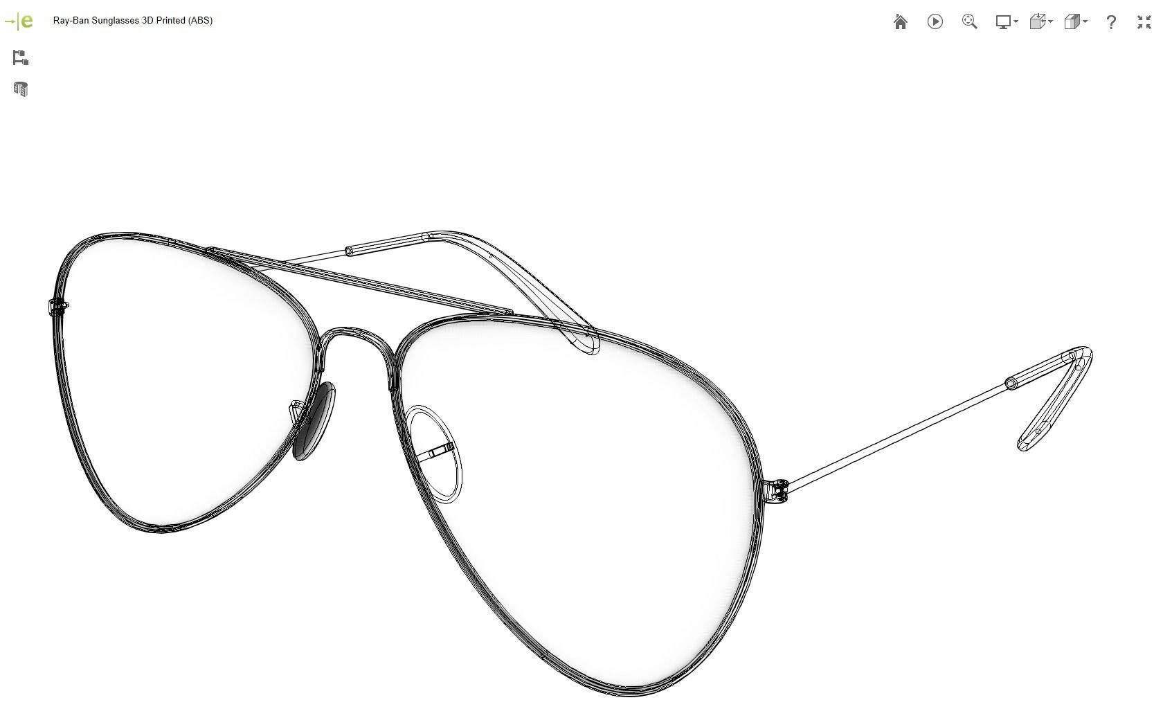 Ray-Ban Sunglasses 3D print model_7